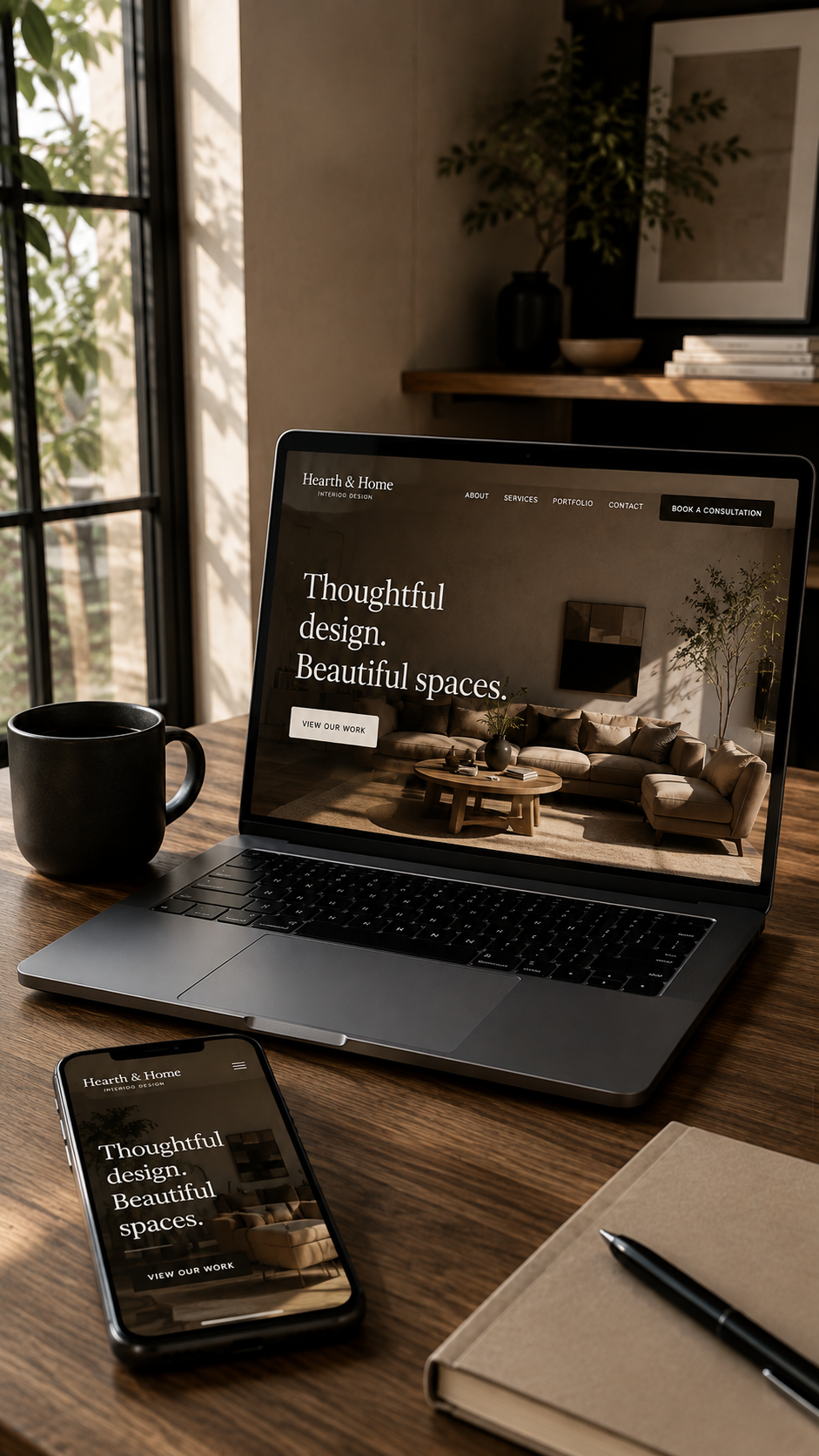 Website preview dashboard mockup
